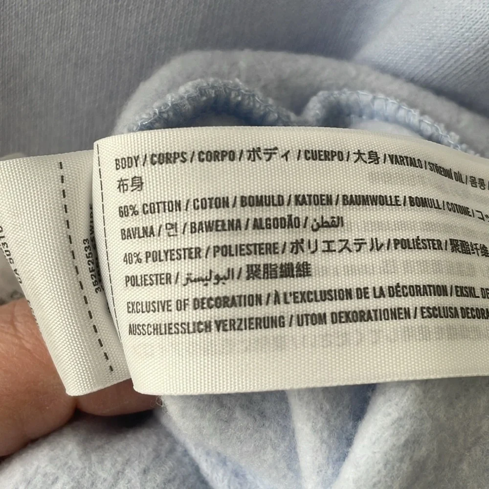 NWT Hollister crop baby blue sun crew neck sweatshirt - Picture 5 of 6